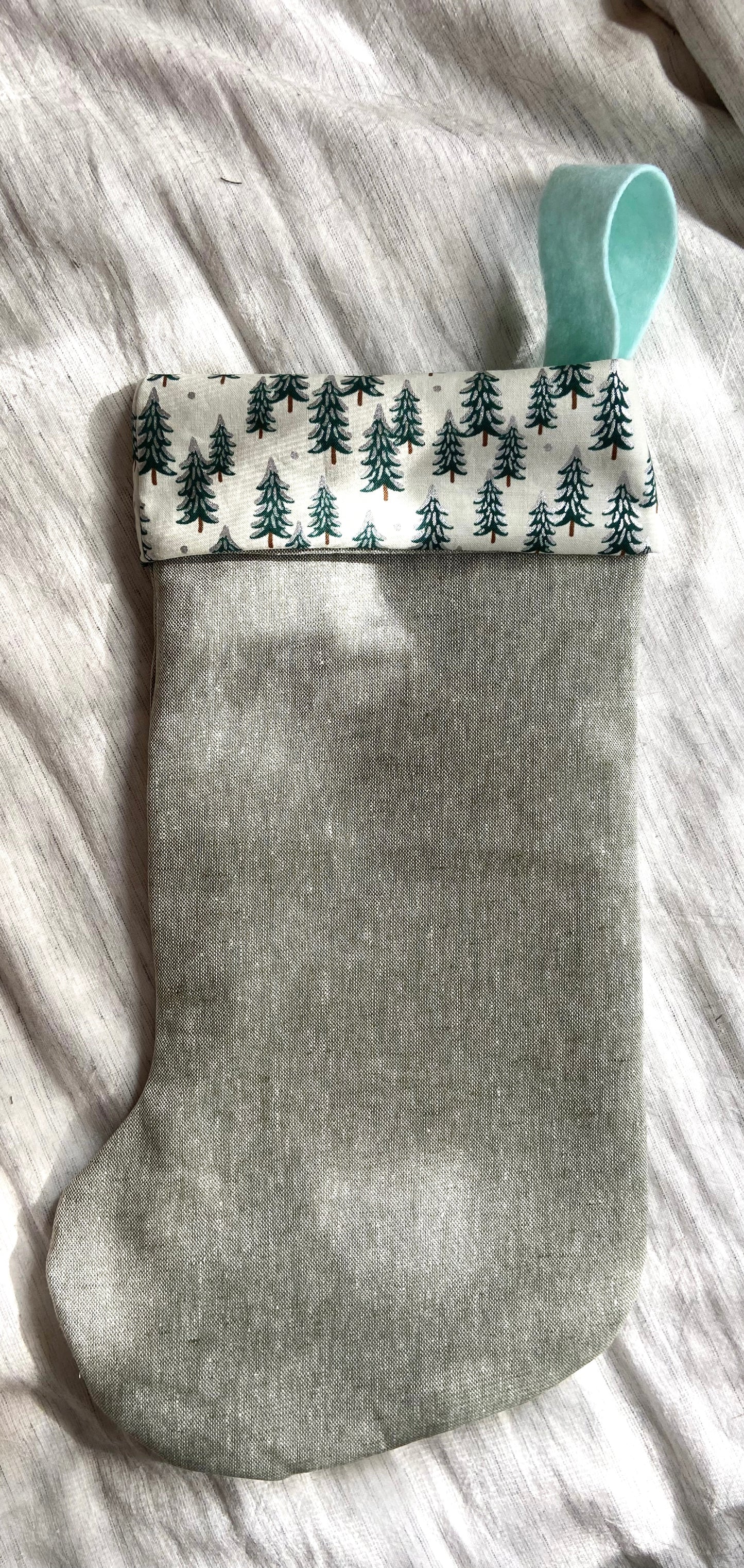 Snowy Tree Stocking