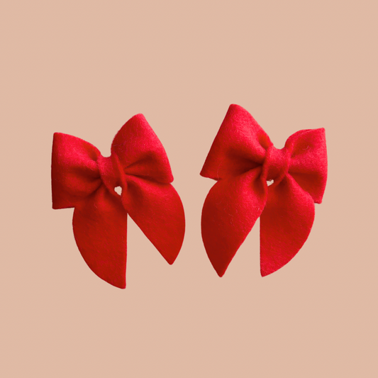 Mini Felt Bows- a pair!